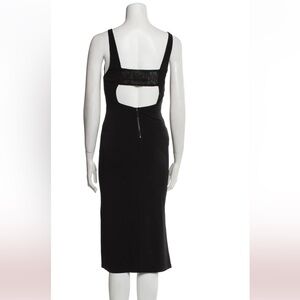 NWT Alice & Olivia midi “air” black cocktail dress, sz 2
